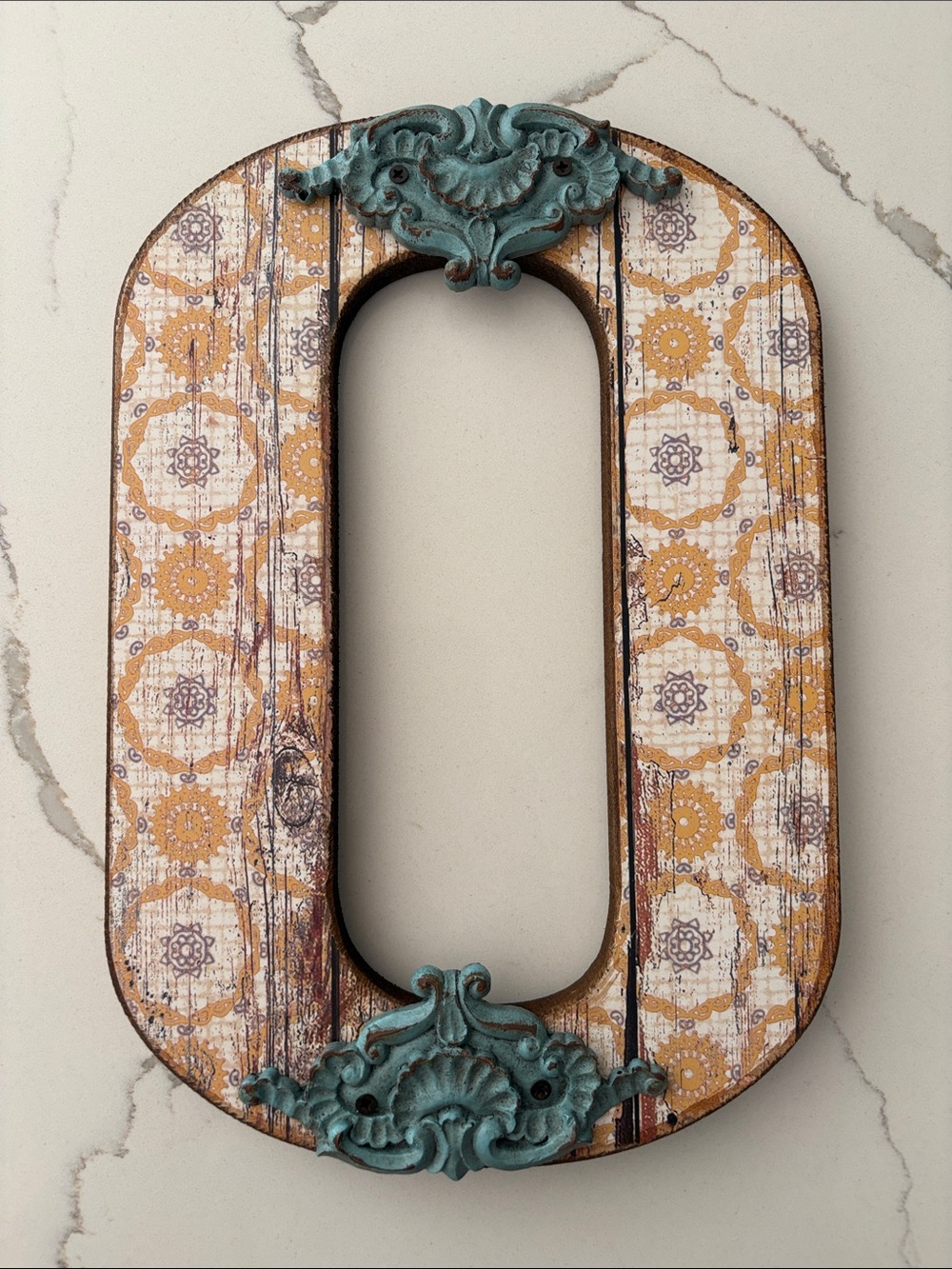 Decorative Letter “O” wood wall hanging